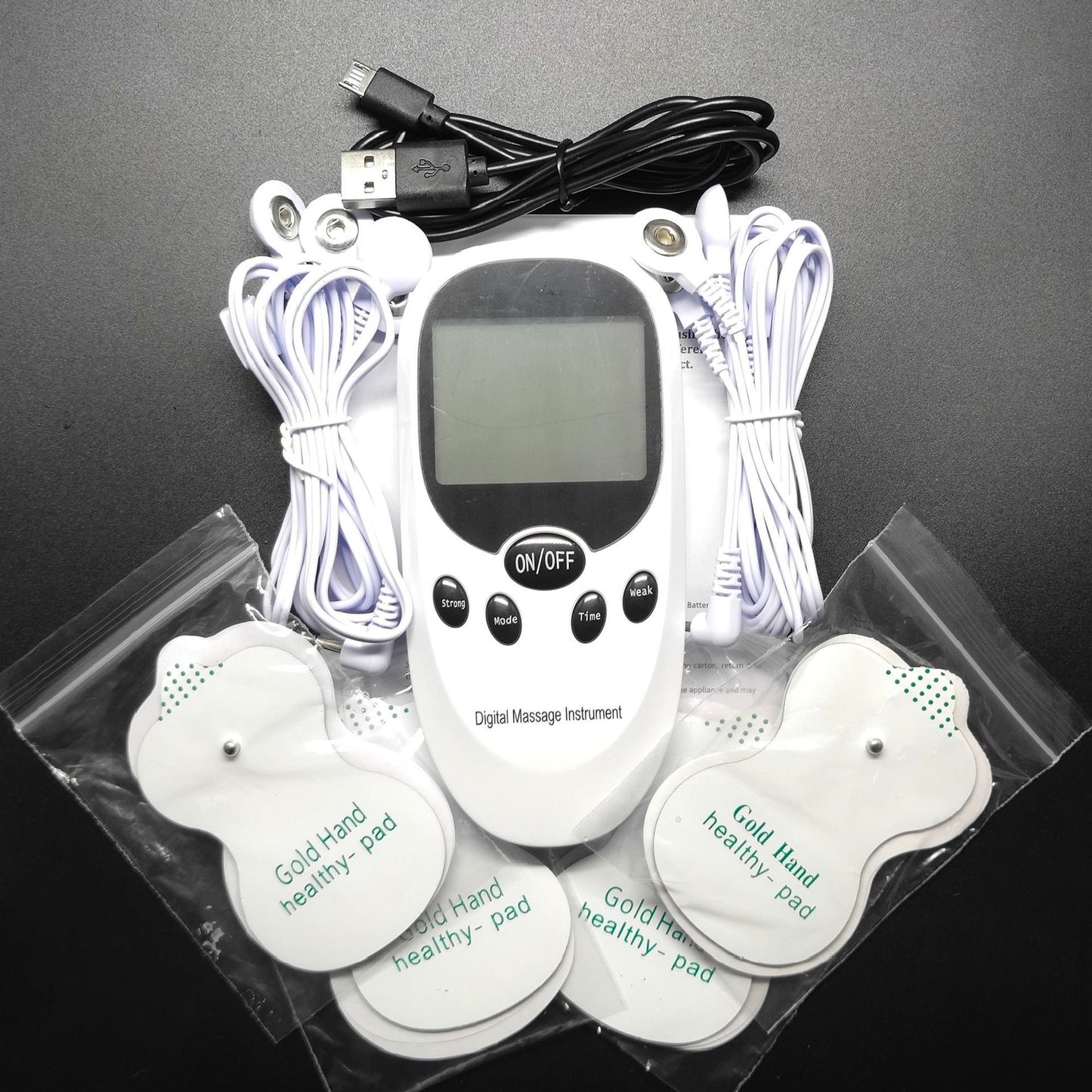 Electric Acupuncture Digital Therapy Tens Body Massager Dual Channels Pulse Muscle Stimulator For Back Neck Leg Pain Relief