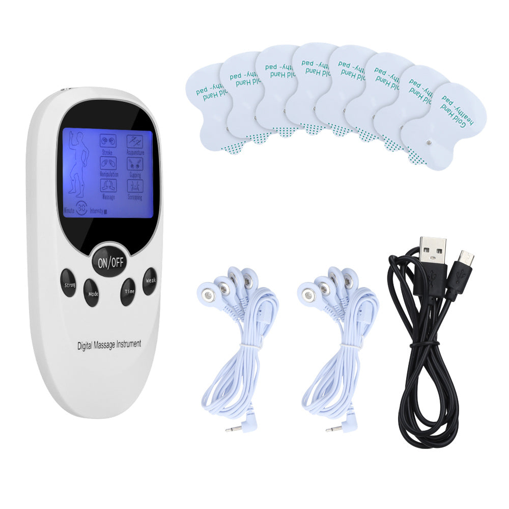 Electric Acupuncture Digital Therapy Tens Body Massager Dual Channels Pulse Muscle Stimulator For Back Neck Leg Pain Relief