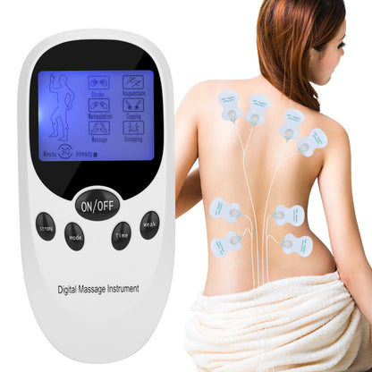 Electric Acupuncture Digital Therapy Tens Body Massager Dual Channels Pulse Muscle Stimulator For Back Neck Leg Pain Relief