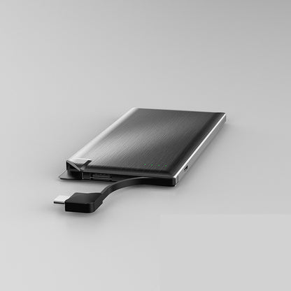 Ultra-thin Power Bank Comes with Line Portable Card Type Graphene