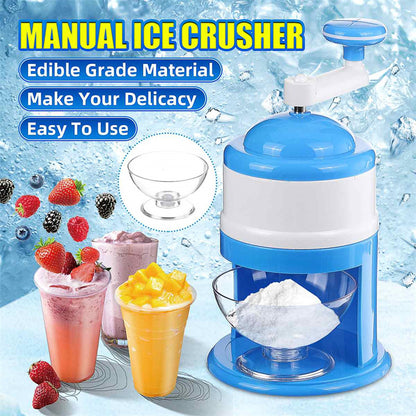 Portable Ice Crushers Hand Crank Ice Shaver - Manual Ice Blender