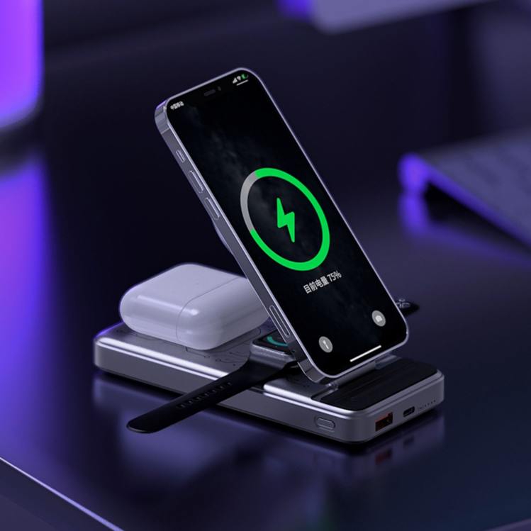 Five-in-one Wireless Magnetic Charging Treasure Multifunctional Power Bank